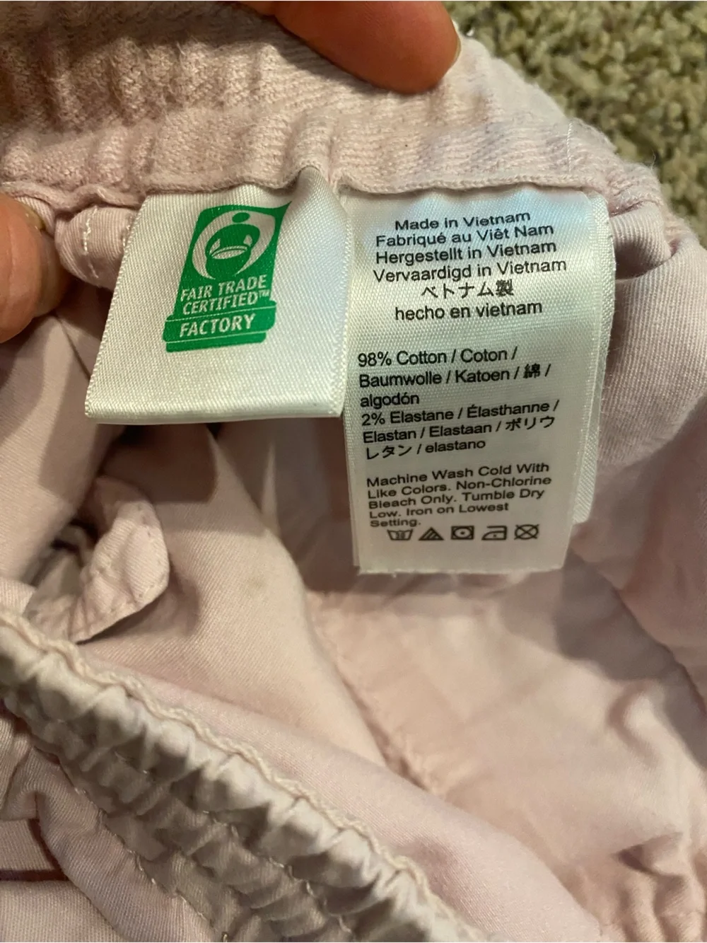 J Crew Mens small Fair Trade light pink dock shorts